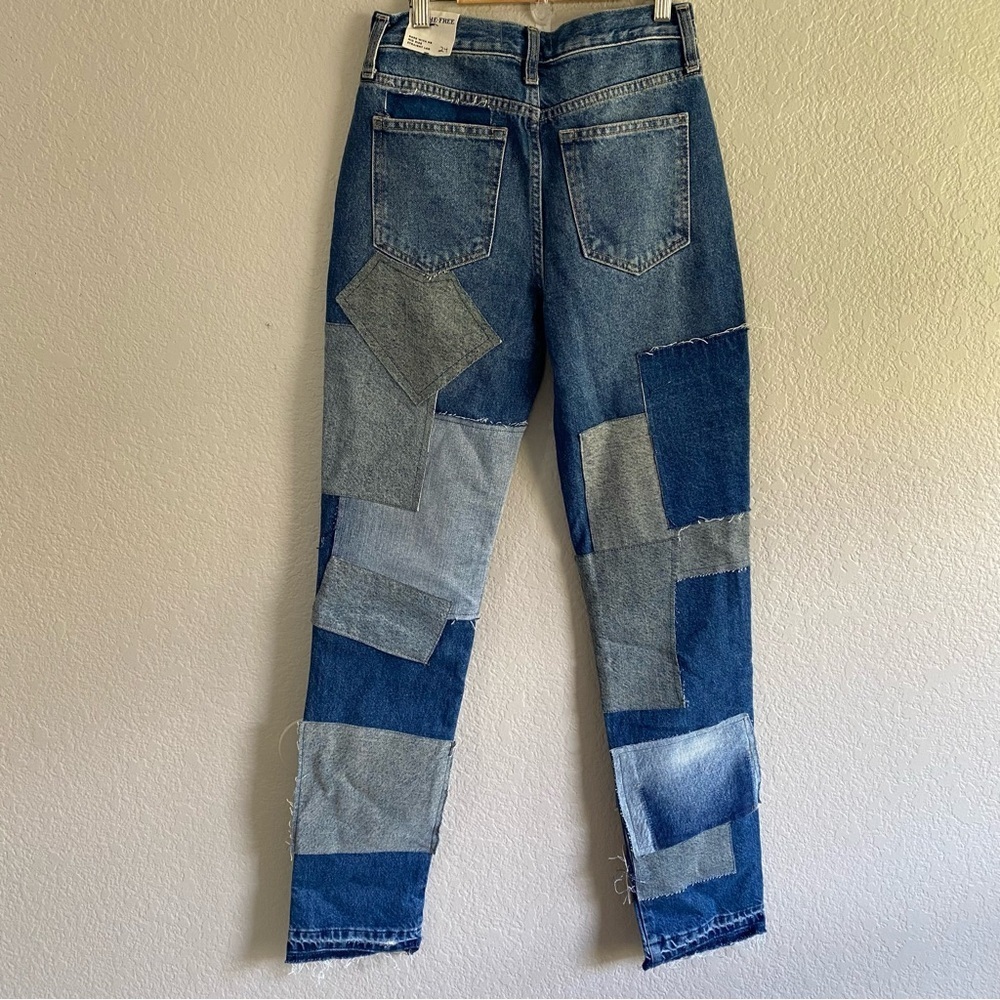 NEW Free People We The Free Bare With Me Jeans Patchwork denim - Picture 12 of 12